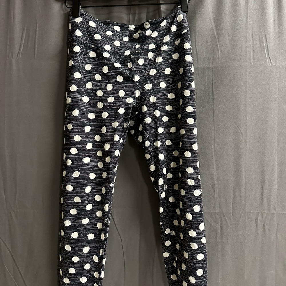 Outdoor Voices Leggings in Black and White Polka Dot